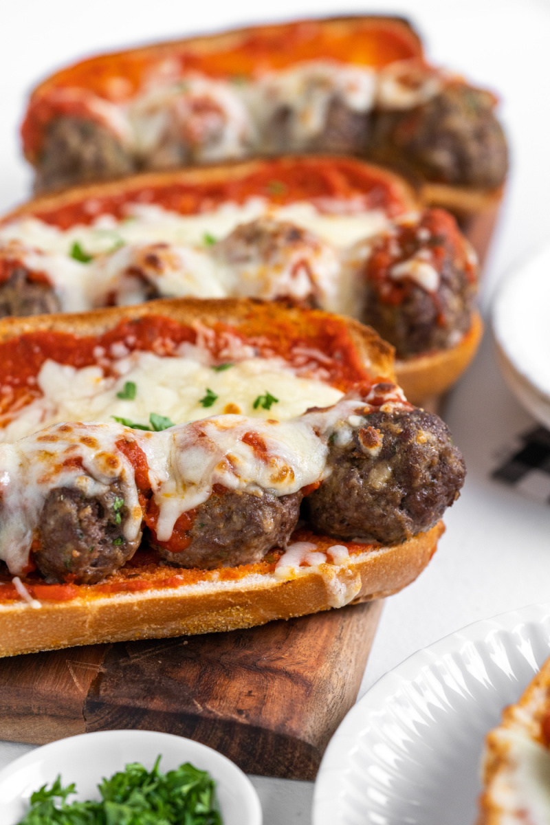 three meatball subs