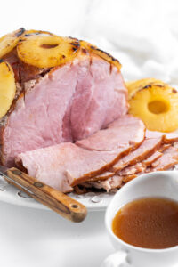 baked ham sliced