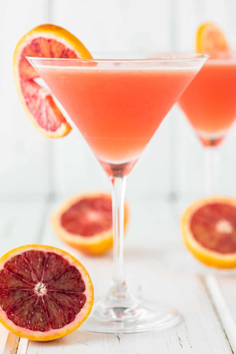 blood orange martinis