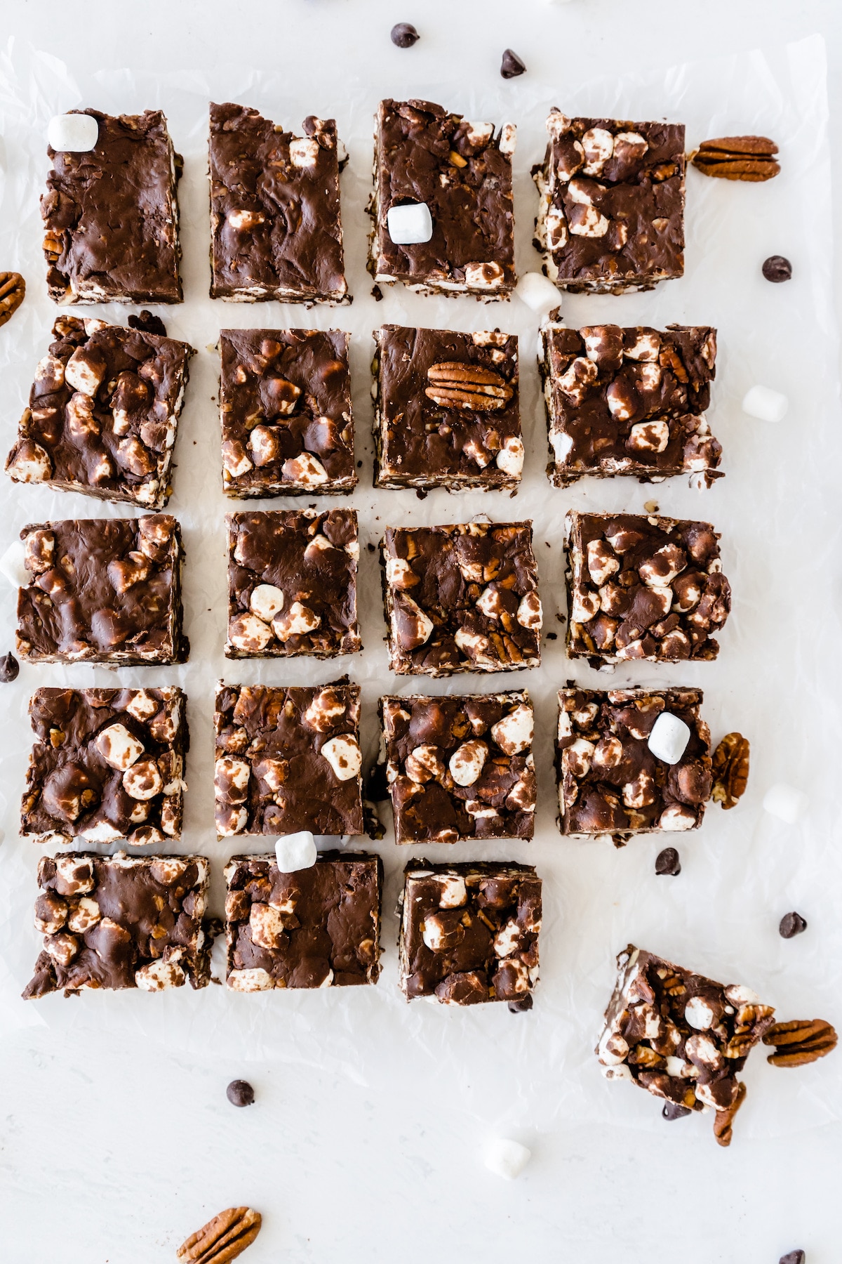 rocky road bars cut into pieces