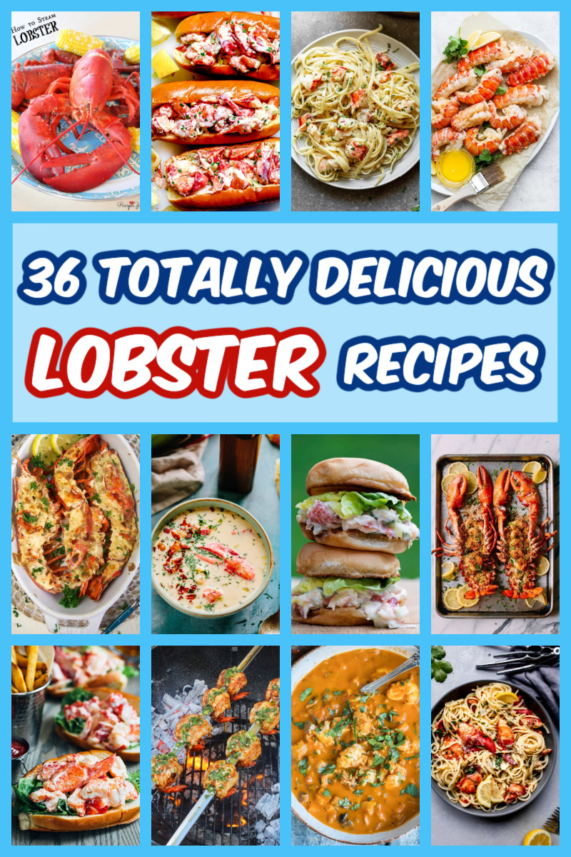 collage of lobster recipes
