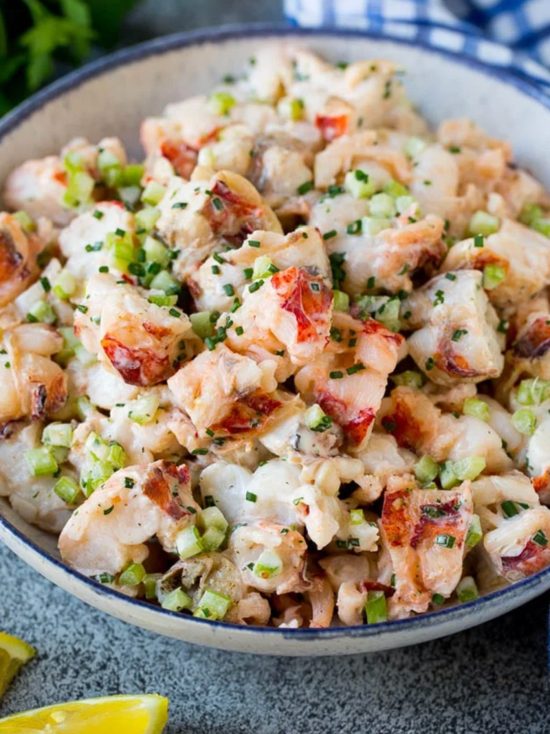 lobster salad in a bowl