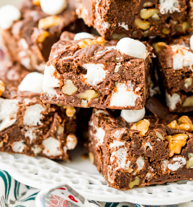 pieces of nutella rocky road fudge