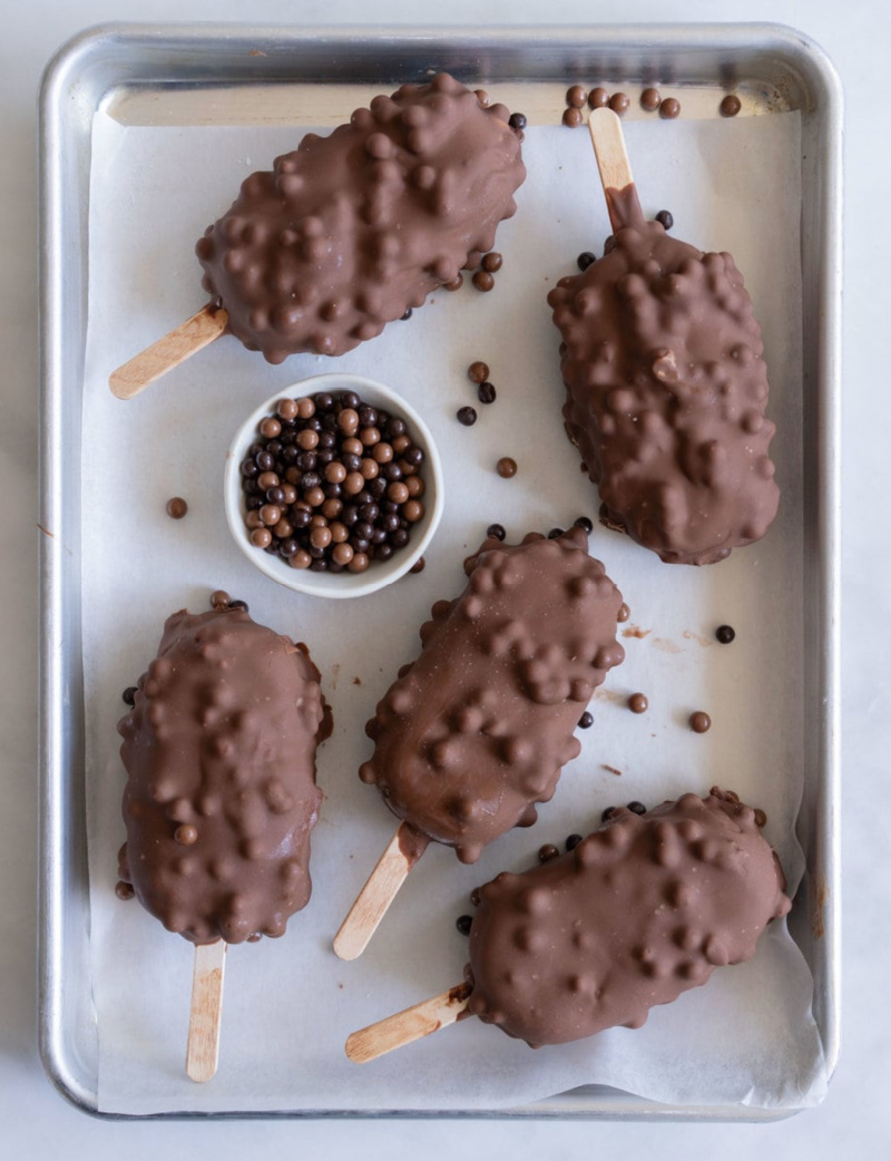 rocky road ice cream pops