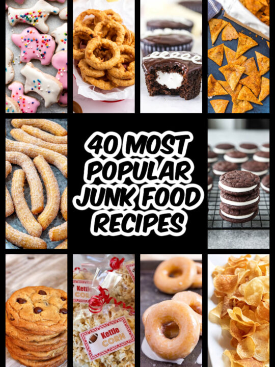pinterest image for most popular junk food recipes