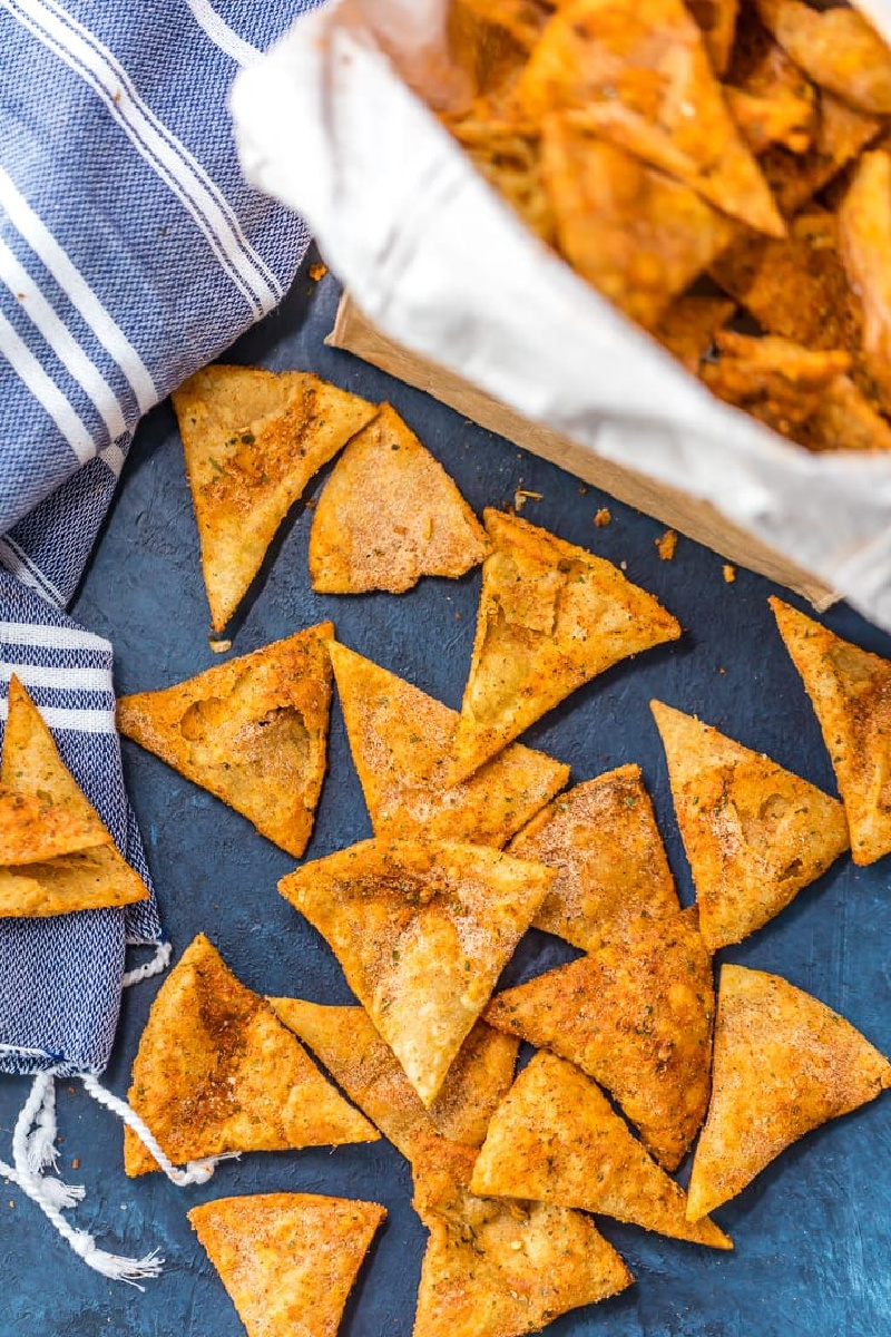 doritos displayed with blue background