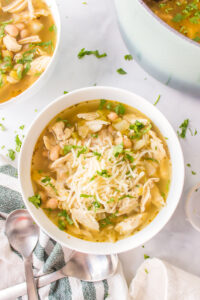 bowl of white bean chicken chili