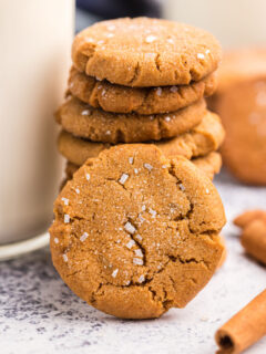 stack of gingersnaps and one in front