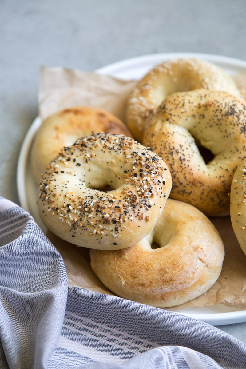 several 2 ingredient bagels