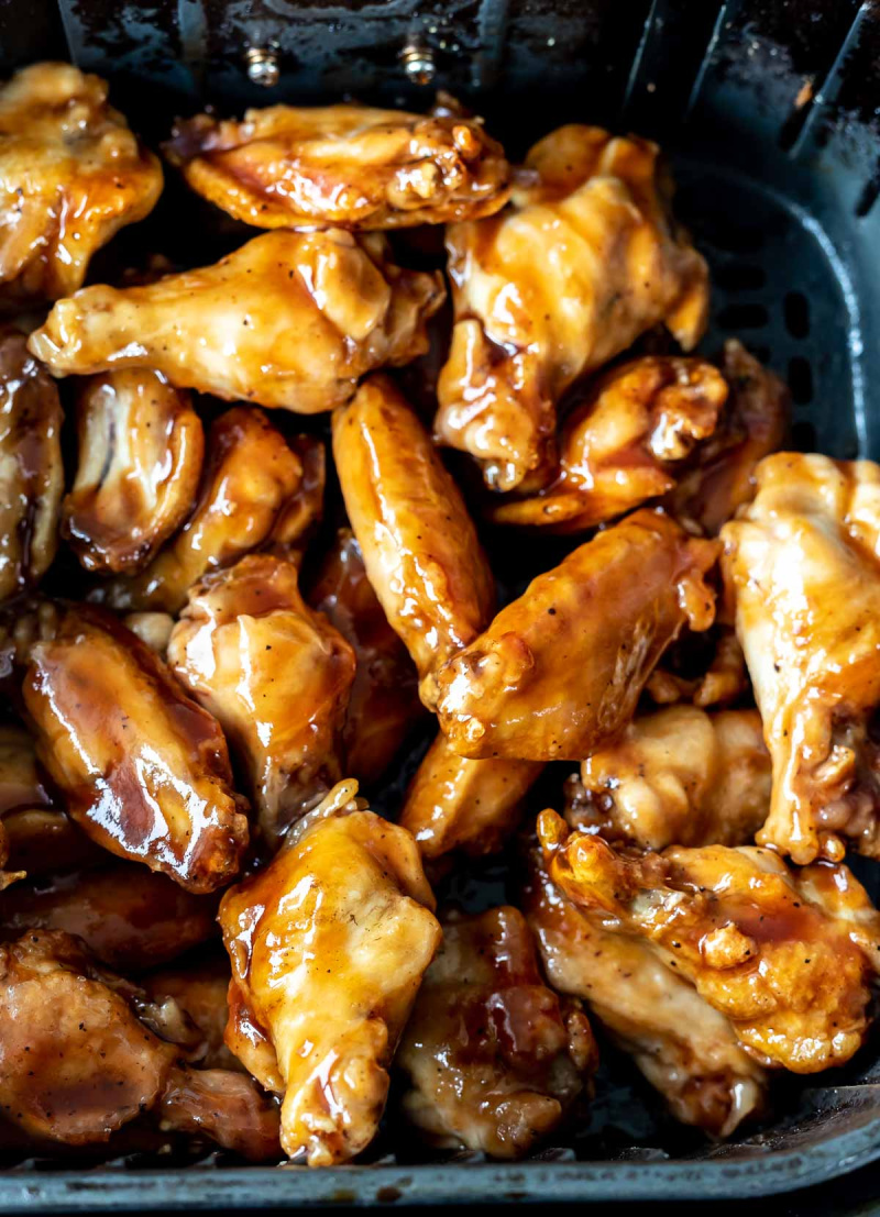 Hot Honey Butter Chicken Wings in the Air Fryer - The Novice Chef