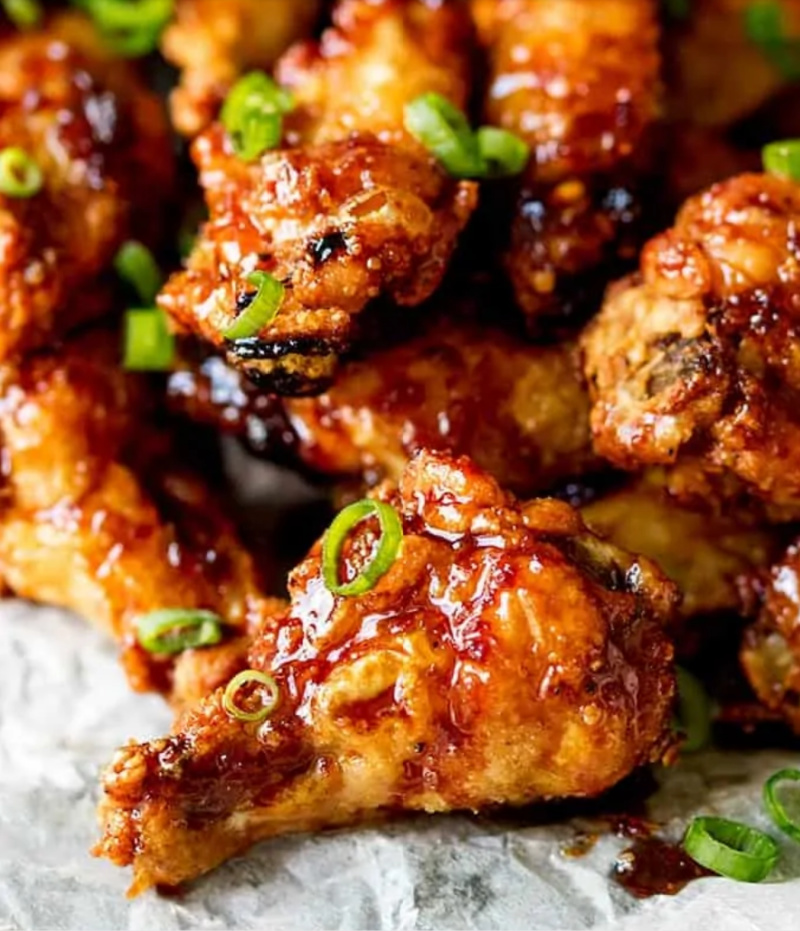 sticky crispy asian chicken wings