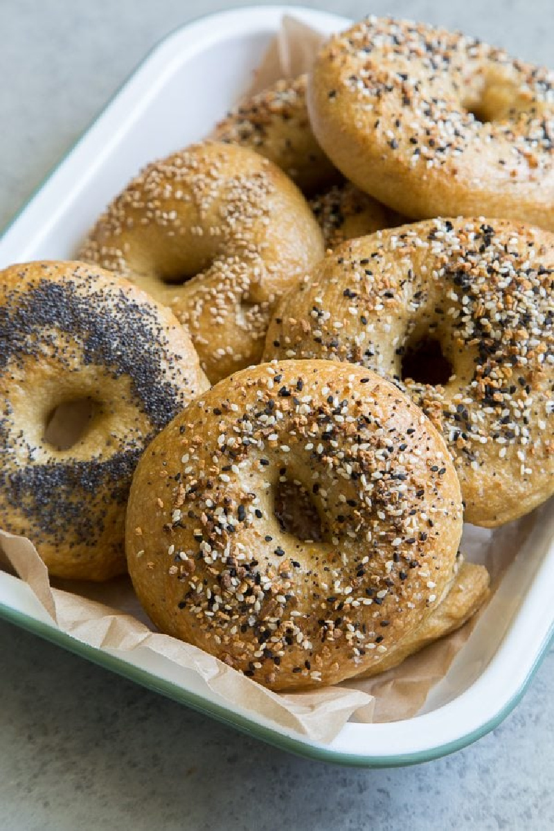 tray of bagels