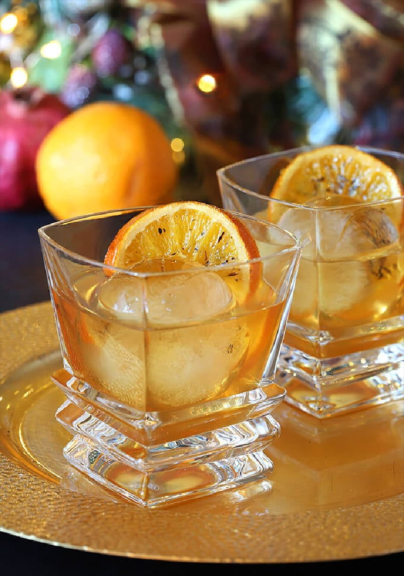 bourbon orange brulee cocktail