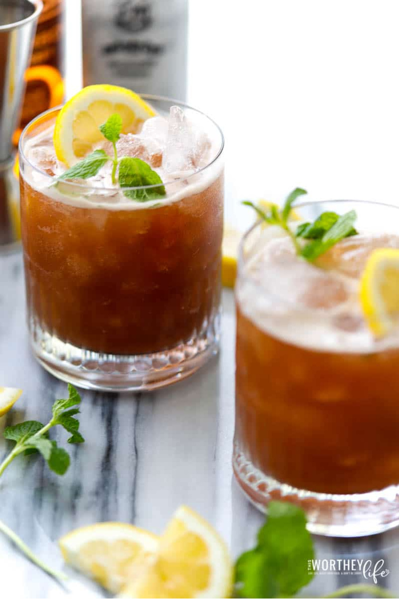 two bourbon sweet tea