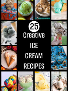 collage of 25 creative ice cream recipes