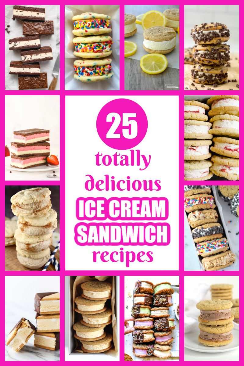 collage of ice cream sandwiches 
