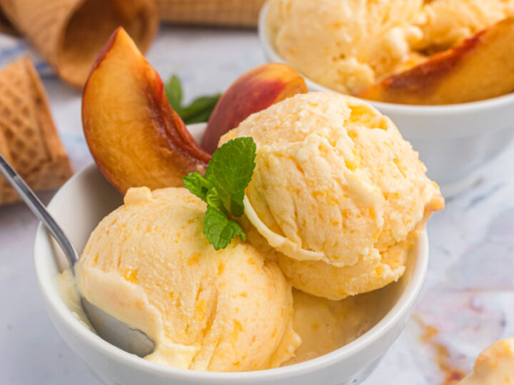 Peach Ice Cream - Recipes For Holidays