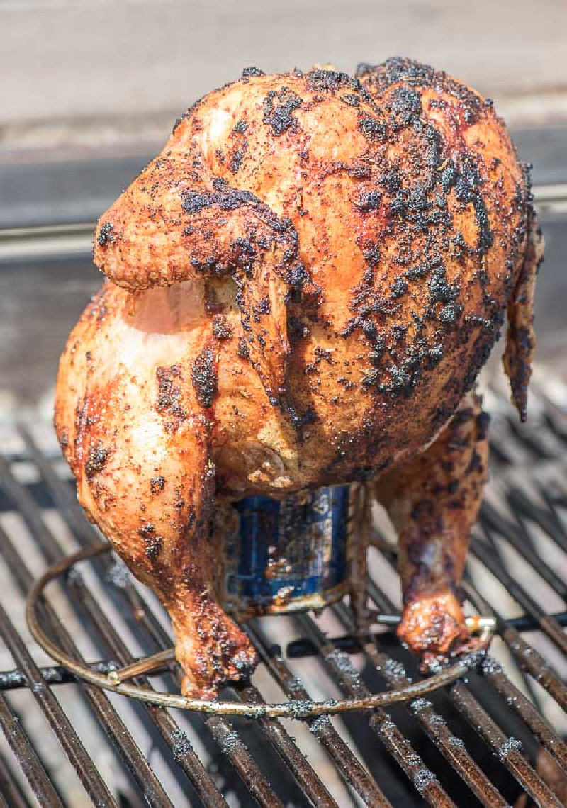 beer can chicken on the grill