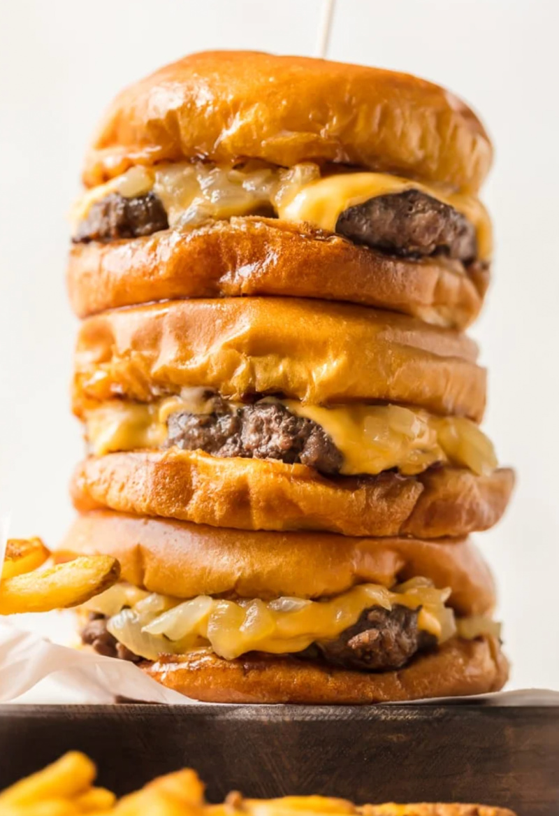 stack of wisconsin butter burgers