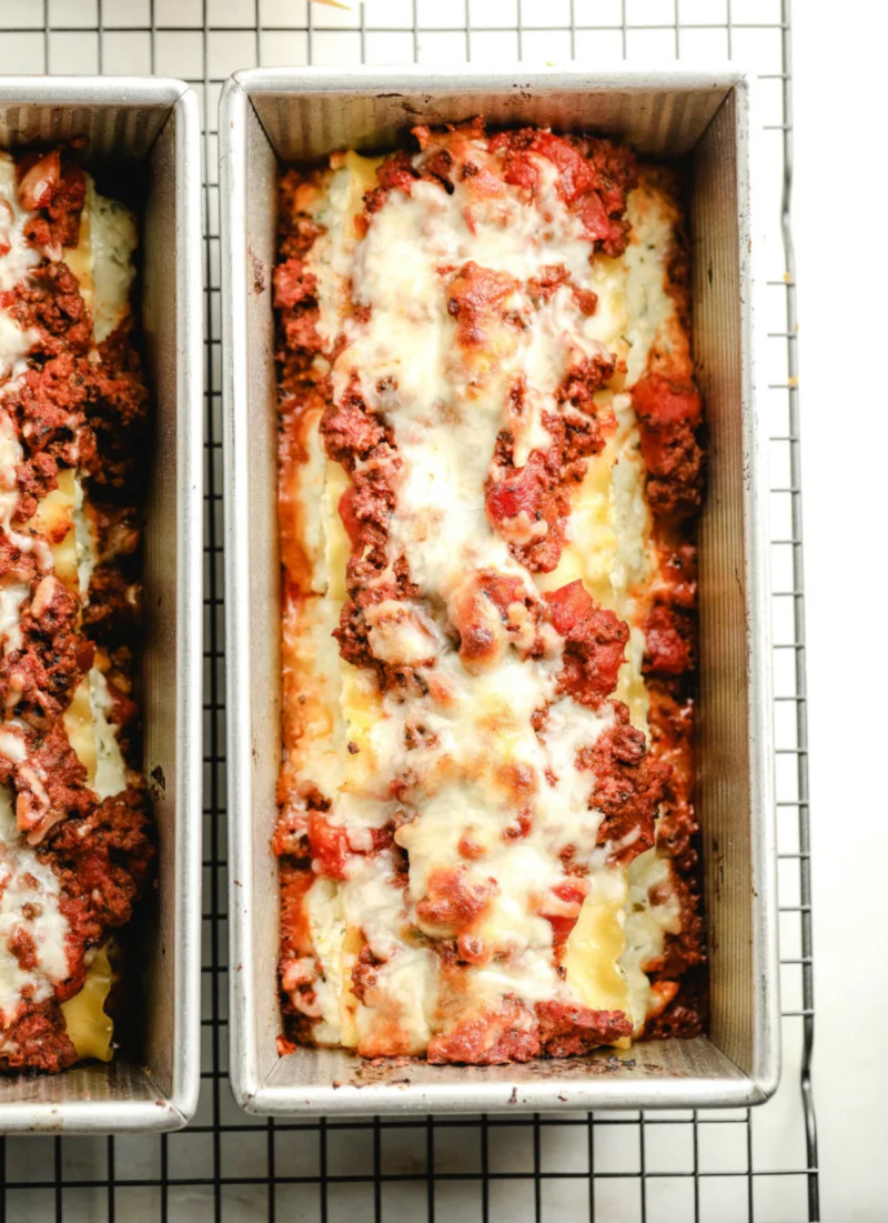 pans of lasagna roll ups