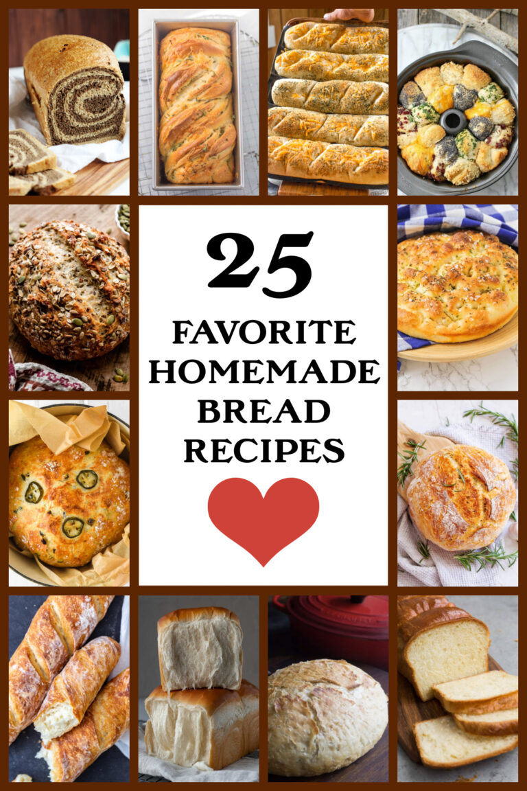 collage of 25 faborite bread recipes