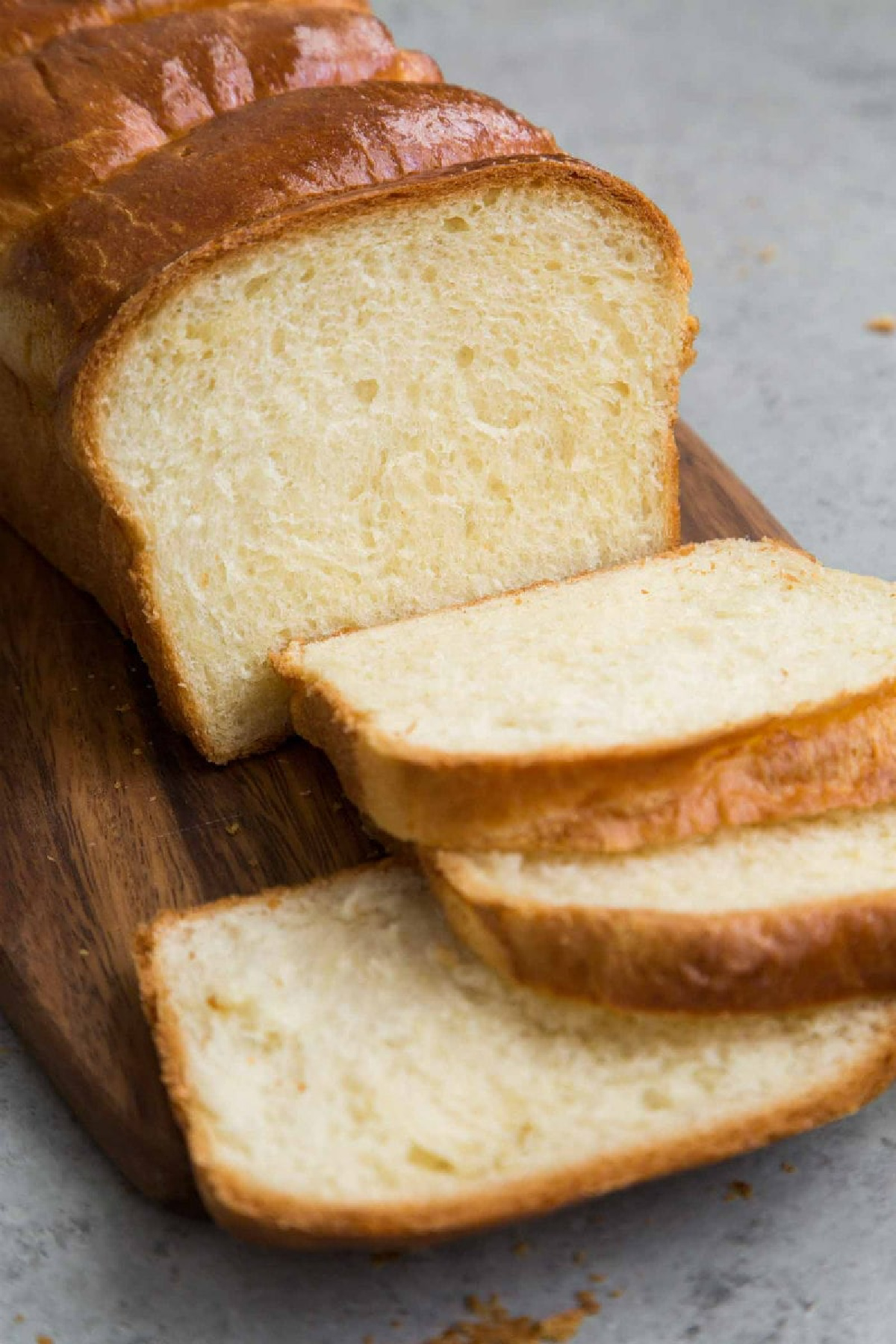 sliced brioche loaf