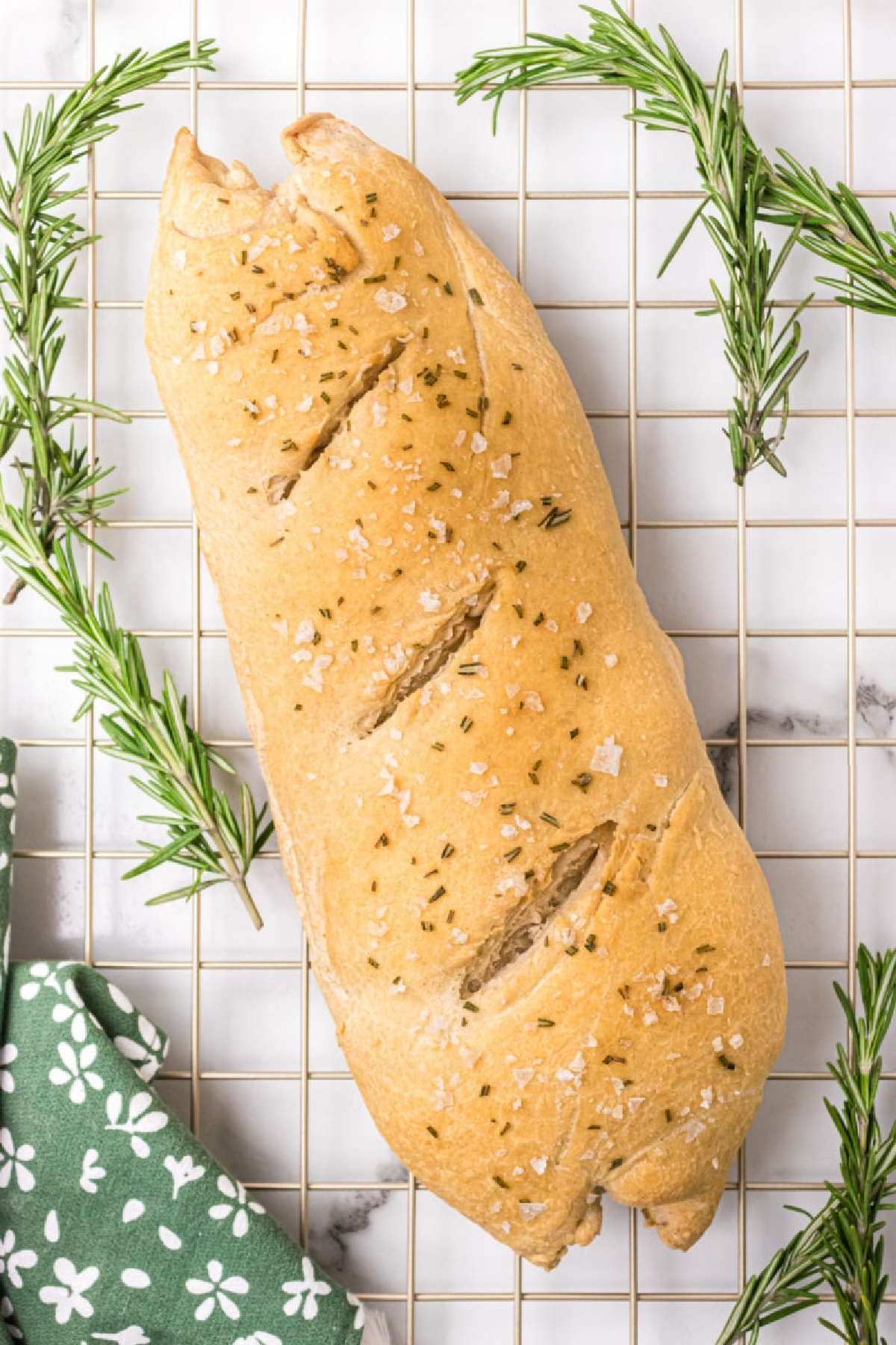 loaf of rosemary sea salt italian bread