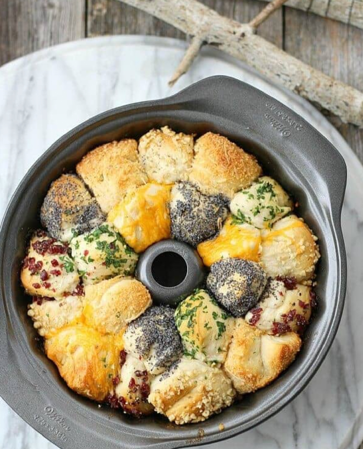 pan of savory monkey bread