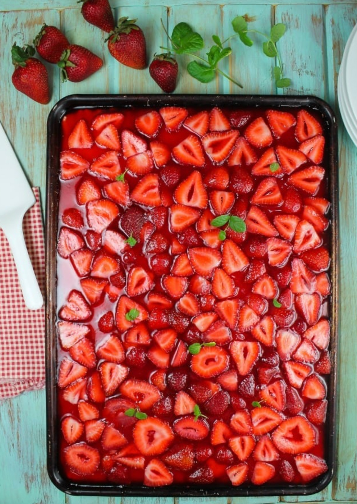 strawberry slab pie