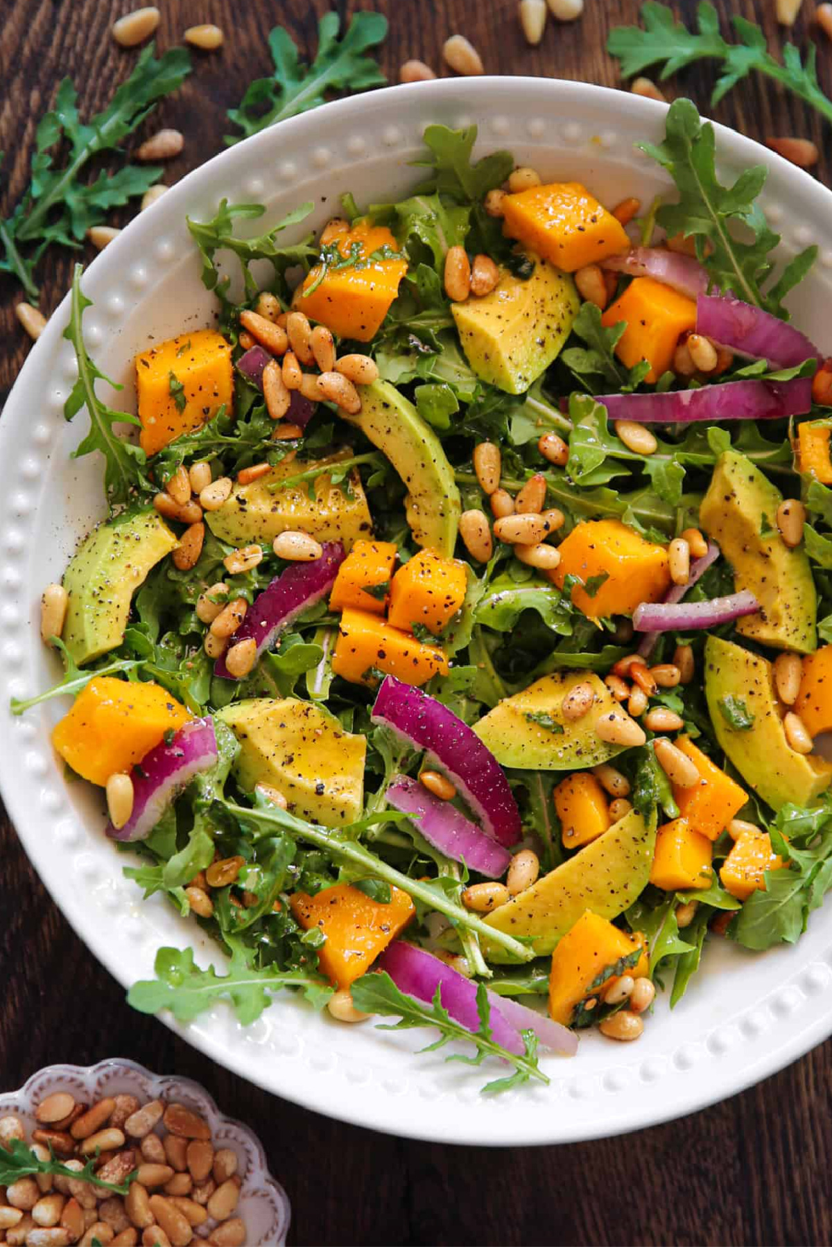 bowl of avocado mango salad