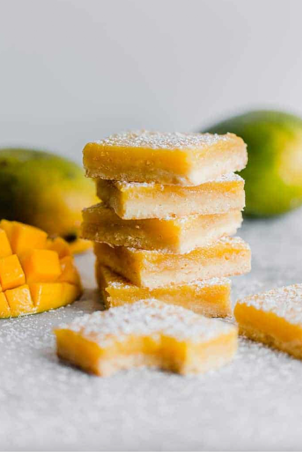 stack of mango lemon bars