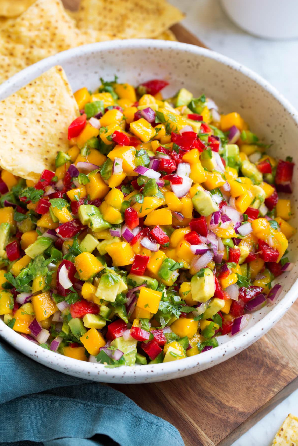 mango salsa in bowl