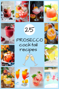 collage of prosecco cocktail recipes