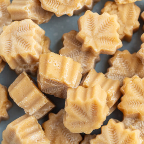 maple leaf molds of maple syrup candy