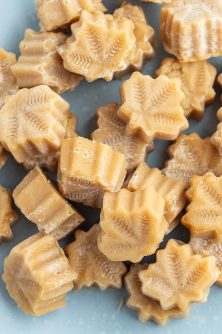 maple leaf molds of maple syrup candy