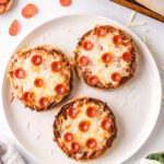 three english muffin pizzas